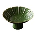 thumbnail image 1 of Abbracc Ceramic Footed Bowl Countertop Decorative for Home Decor Room Green, 1 of 9