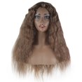 thumbnail image 1 of Peruvian Curly Human Hair Wig African Wavelet 39 Inch Adjustable Wigs for Women  52-58 cm Head Circumference, 1 of 3