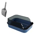 thumbnail image 3 of Open Top Cat Litter Box, Pet Litter Box, Cat Litter Box, Kitten Potty Toilet for Blue, 3 of 9