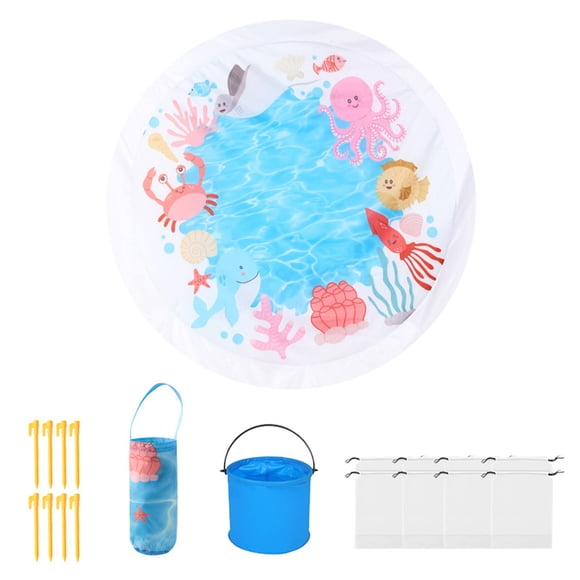 maskred Essentiel de Plaisir à la Plage Bassin pour Bébé avec Sac de Rangement Bassin pour Bébé Piscine de Plage Rondeur 1,4 m*1,4 m