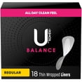 thumbnail image 2 of U by Kotex Balance Protège-Dessous Quotidiens Emballés, Absorption Légère, Longueur Régulière, 2 of 10