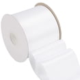 thumbnail image 1 of Joycrosso White Ribbon 4 Inch Wide Thick Fabric Ribbon, 50 Yards Double Faced Satin for Chair Sash Bows Making Bouquet Sewing Christmas Decoration, 1 of 7