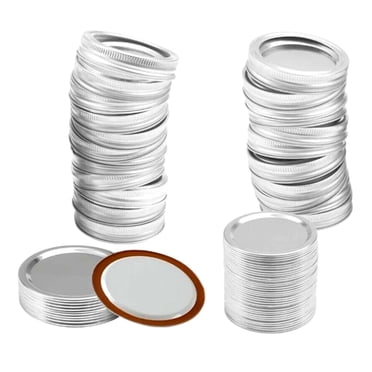 Generic 48PCS Canning Lids and Bands for Regular Mouth 70mm Jar Rings Split Type Leak Proof Metal Mason Jar Lids