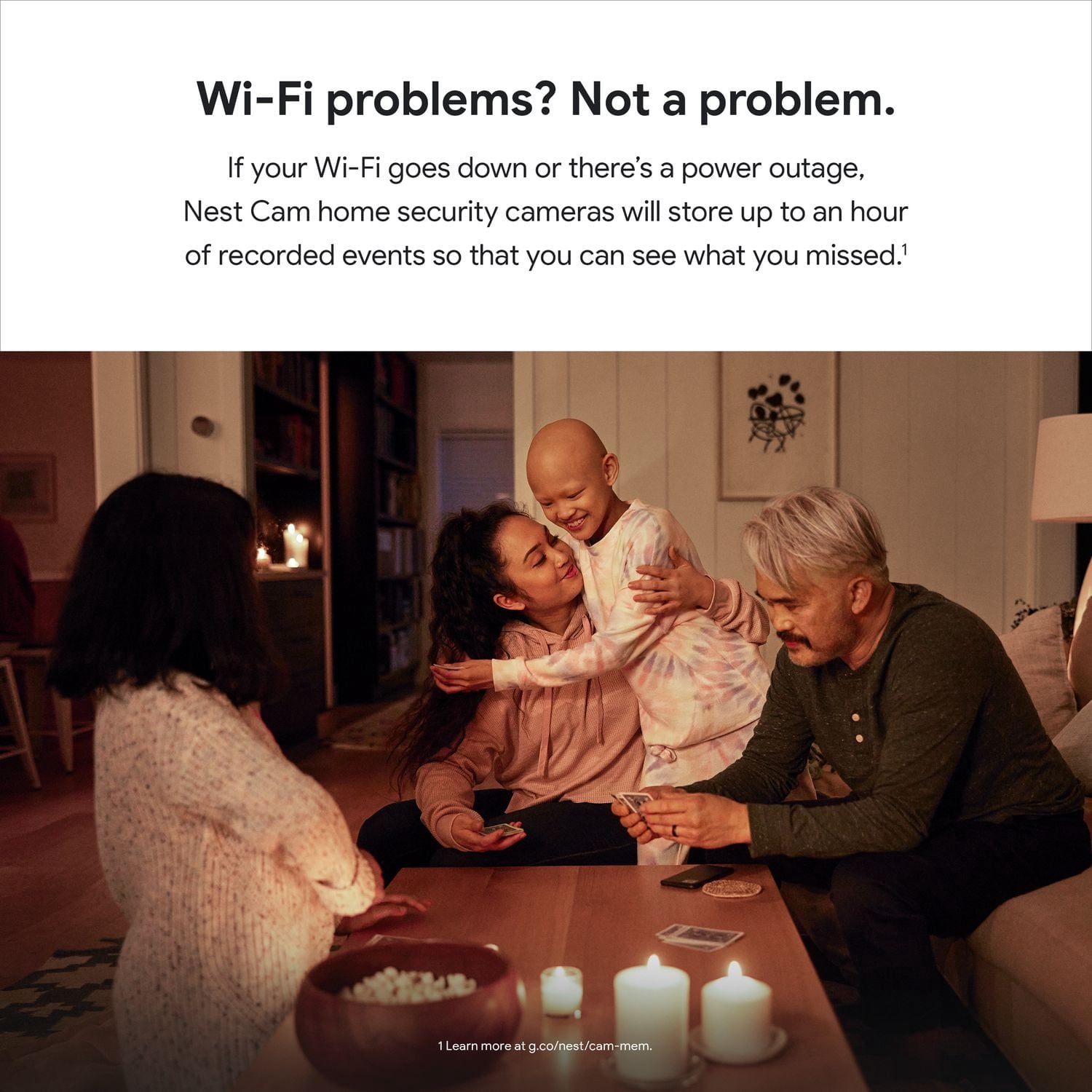Caméra Google Nest intérieure (filaire, 3e génération) – Vidéo 2K et Gemini – Neige