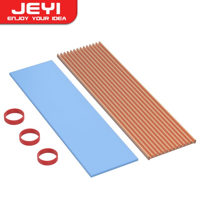 Copper M.2 HeatSink with Nano Thermal Pads, NVMe NGFF Pure Copper SSD Cooler Solid State Disk Radiator for Laptop Desktop Aluminum YL