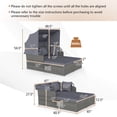 thumbnail image 3 of Costway Patio Rattan Daybed Lounge Retractable Top Canopy Side Tables Cushions Beige Mix Gray + Gray, 3 of 10