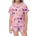 thumbnail image 2 of MIASHUI Pyjama 2 Pcs pour Filles Motif Animal Poulet à Boutons Pyjama pour Garçons, Rose, 6-7 Ans, 2 of 4