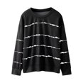 thumbnail image 1 of Kcodviy Enfants Tout-Petits Bébés Filles T-Shirts à Col en V pour Filles Printemps Automne Chemises Longues Rayées pour Tout-Petites Filles 6T Manches Chandail à Capuchon Chandail en Molleton Vêtements, 1 of 3
