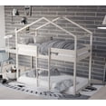 thumbnail image 5 of HMD Pasco Twin Over Twin Solid Wood House Loft Bed Frame Box B, Antique Gray, 5 of 5