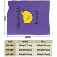 thumbnail image 2 of Fleece Blanket This Chick is Retired Plush Throw Fuzzy Super Soft Reversible Microfiber Flannel Blankets 50"x40", 2 of 4