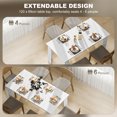 thumbnail image 4 of CoSoTower 63" Kitchen Table for 4-6 People, Dining Table with Wood Effect for Dining Room, White, 4 of 7