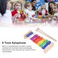 thumbnail image 3 of Xylophone, Durable Better Learning 8 Notes Glockenspiel Instrument Aluminum Wood Great Workmanship  For Melody, 3 of 8