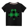 thumbnail image 1 of EGNMCR Blouses & Chemises à Manches Courtes Col Rond pour Tout-Petits Garçons Filles Mode Mignon Col Rond Imprimé Manches Courtes Girl Blouse, 1 of 3