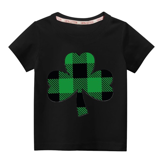 EGNMCR Blouses & Chemises à Manches Courtes Col Rond pour Tout-Petits Garçons Filles Mode Mignon Col Rond Imprimé Haut à Manches Courtes Girl Blouse