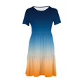 thumbnail image 4 of Amzcrzy Robes pour Femmes Robes Décontractées pour Femmes Robes d'Été Décontractées à Manches Courtes Robe T-Shirt à Étages Mini Robes avec Poches Robes Décontractées pour Femmes, 4 of 5