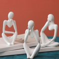 thumbnail image 4 of GUOOL Abstrait Sculpture Fait Main Résine Pensée Homme Maison r Ative Figure Main Blanc Gauche, 4 of 9