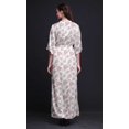 thumbnail image 2 of Bimba Robe Longue Maxi en Rayonne Imprimée Feuilles & Roses pour Femmes avec Fente Latérale-TG, 2 of 6