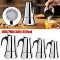 thumbnail image 4 of Stainless Steel Stovetop Espresso Maker 6-Cup Moka Pot,Percolator for Rich Coffee Brewing Durable Heat-Resistant Design for Home Kitchen,kitchen appliance,moka coffee maker,6 Cup,1PC, 4 of 4