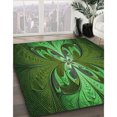 thumbnail image 3 of Ahgly Company Machine Washable Indoor Square Transitional Dark Forest Green Area Rugs, 6' Square, 3 of 7