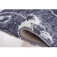 thumbnail image 3 of Ladole Rugs Shaggy Rabat Abstract Pattern Sustainable Spirals Style Indoor Small Runner Rug in Dark Gray White 2'7" x 4'11", 3 of 4