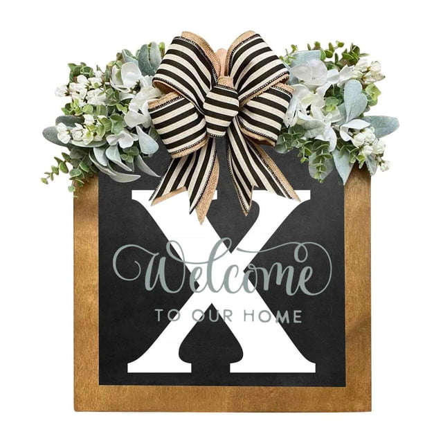 Matoen Last Name Year Round Front Door Wreath Decorative Hanging Plaques In Front Of The Door