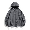 thumbnail image 1 of RXIRUCGD Ensemble de Protection Solaire pour Homme Veste Décontractée à Manches Longues avec Capuchon, Gris Foncé, Taille : M, 1 of 6