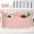 thumbnail image 2 of Feltree Bedside Organizer with Double Layer & Multiple Pockets, 15.75 Inch Hanging Storage Bag, Soft Fabric Hanging Organizer for Stroller, Crib & Nursery Organization, 2 of 8