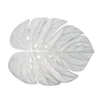 thumbnail image 2 of Oleegame 1PC Placemat Stylish PVC Hollow-out Turtle Back Leaf Decoration Placemat with Simulation Leaves, , Oil-proof and Durable Table Mat for Heat Insulation Silver, 2 of 6