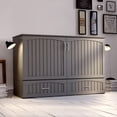 thumbnail image 3 of AFI Southampton Grand Lit Escamotable Coffre en Bois Massif avec Matelas, Gris, 3 of 18