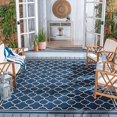 thumbnail image 3 of Safavieh Courtyard Collection Navy Indoor Outdoor Square Rug, 7'10', Machine Made, 3 of 5