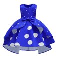 thumbnail image 1 of Liquidation d'Économies d'Hiver! PEZHADA Robe d'Hiver pour Fillette pour Tout-Petit, Style Explosion Vêtements pour Enfants Robe pour Fille à Pois Rétro Robe de Princesse pour Enfants Robe de Performance de Noël Bleu 2-3 Ans, 1 of 6