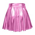 thumbnail image 3 of Jupe-Short Mini pour Femmes Métallique Brillante Évasée Plissée Taille Haute à la Mode, 3 of 5