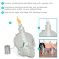 thumbnail image 2 of Sunnydaze Grinning Skull Glass Tabletop Torches - Clear - 4-Pack, 2 of 9