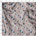 thumbnail image 4 of Soimoi Gray Poly Georgette Fabric Flower & Butterfly Printed Fabric 1 Yard 42 Inch Wide, 4 of 5