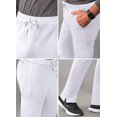 thumbnail image 4 of Adar Addition Scrubs for Men - Slim Leg Cargo Drawstring Scrub Pants - A6106 - White - 2X, 4 of 8