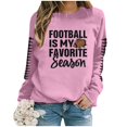 thumbnail image 4 of WEAIXIMIUNG Sweatshirts pour Femmes Pull à Manches Longues Hoodies Femmes Sweatshirts à Manches Longues Col Rond Décontracté Football Graphique Imprimé Pull Léger Sweatshirts Blouse Top, 4 of 4