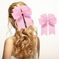 thumbnail image 1 of Iumwxz 6-inch Ribbed Satin Fishtail Double Layered Ribbon Bow Hair Clip For Children's Hair Accessories Hair Clip, 1 of 7