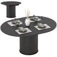 thumbnail image 1 of HOMCOM Extendable Dining Table 43.5"-59" Farmhouse Kitchen Table Black, 1 of 10
