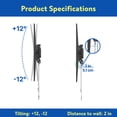 thumbnail image 3 of onn. 50 in.–86 in./127 cm–218.44 cm Tilting TV Wall Mount, UL Listed, 3 of 12