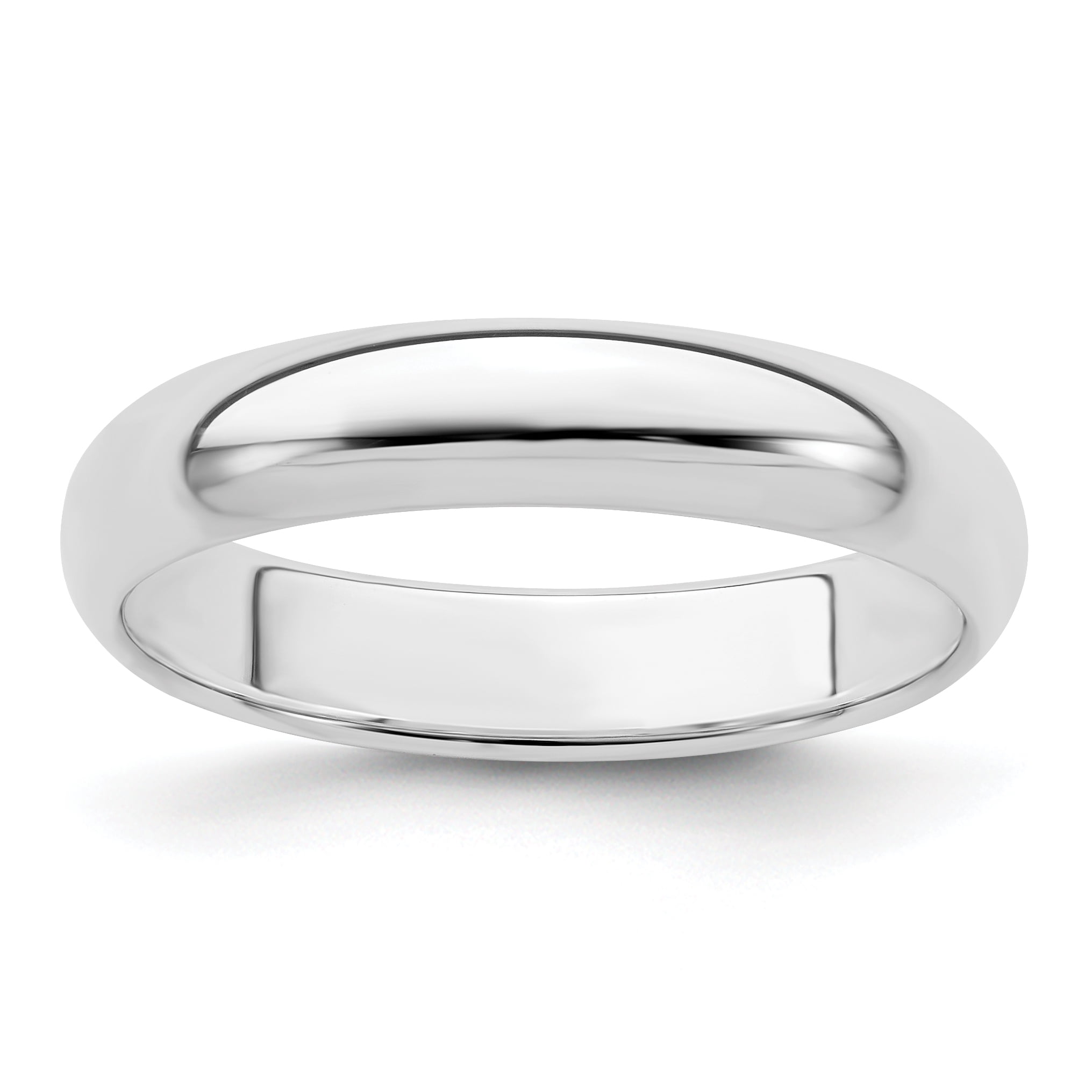 925 Sterling Silver 4mm Half Round Size 9.5 Band Ring