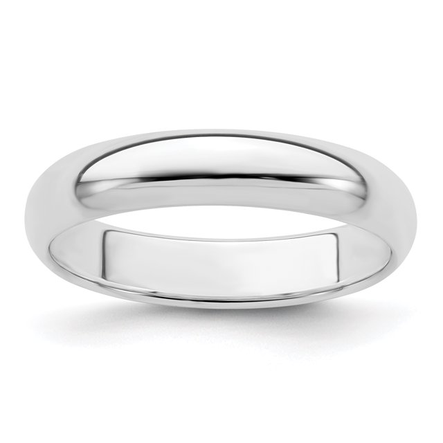 Bague Anneau Demi-Ronde Taille 6 en Argent Sterling 925 4 mm
