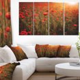 thumbnail image 1 of Champ de Pavot Dense au Coucher du Soleil - Impression d'Art de Toile Florale, 1 of 3