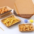 thumbnail image 4 of Food Trays Disposable 50Pc Fry Chicken Burger Disposable Paper Tray Food Grade Kraft Paper Dinner Tray Snack Paper Tray Biodegradables Barbecue Tray Paper Tray Paper Food Trays, 4 of 6