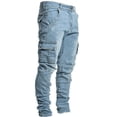 thumbnail image 2 of LSLJS Men's Side Pocket Trousers With Zipper Placket Skinny Jeans, 2 of 6