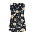 thumbnail image 3 of UPPADA Camisoles Mignonnes pour Femmes Tendance Col Rond à Fleurs Hauts d'Été Sans Manches Blouses Chic Décontracté Débardeurs Graphiques Noir,m, 3 of 5