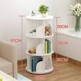 thumbnail image 3 of TOYTEXX 3-Tier 360° Rotating Stackable Bookshelf Organizer for Adults & Childern – White, 3 of 4