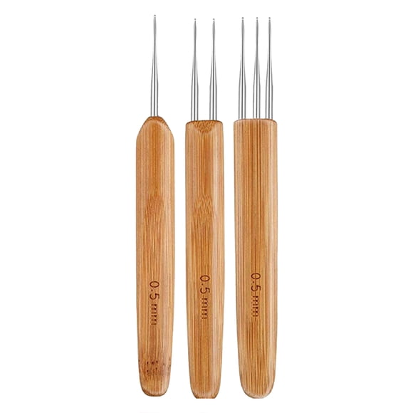 DIY Knitting and Crochet Tool Kit for Crochet Hair Extension and Wool Craft - Handmade Crochet Handle Set for DIY Projects