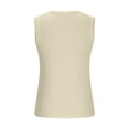 thumbnail image 4 of Yuyuzo Camisoles pour Femmes Chandails Sans Manches Col Rond Hauts de Sortie Tricot Côtelé Coupe Ajustée T-Shirts Basiques, 4 of 5
