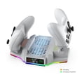 thumbnail image 4 of Cooling Stand and Charging Station for Xbox Series S with RGB Lights, Dual Controller Charger and Cooling Fan Accessory for XSS Console with 2 Rechargeable Battery Packs, 4 of 7
