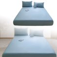 thumbnail image 1 of SIfdSeng Get it Fast Solid Color Bed Cover Class A Full Solid Color Washed Baby and Grade Bedspread Cover Imitation Pure Bed Sheet, 1 of 5
